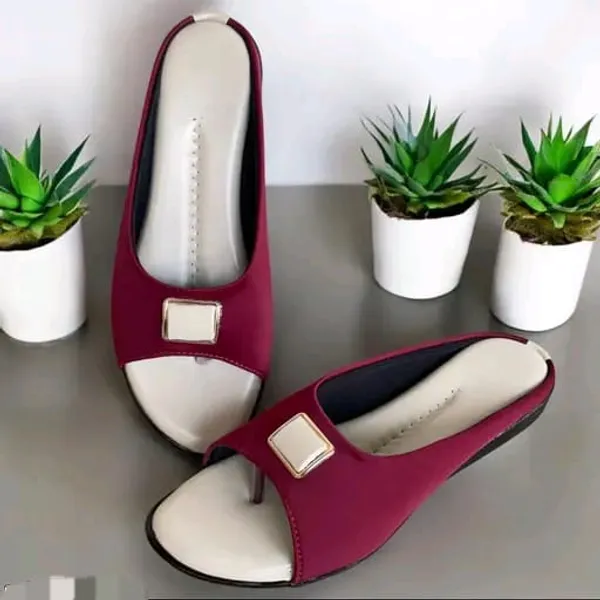 Maroon_Slip-On_Flat_Mules