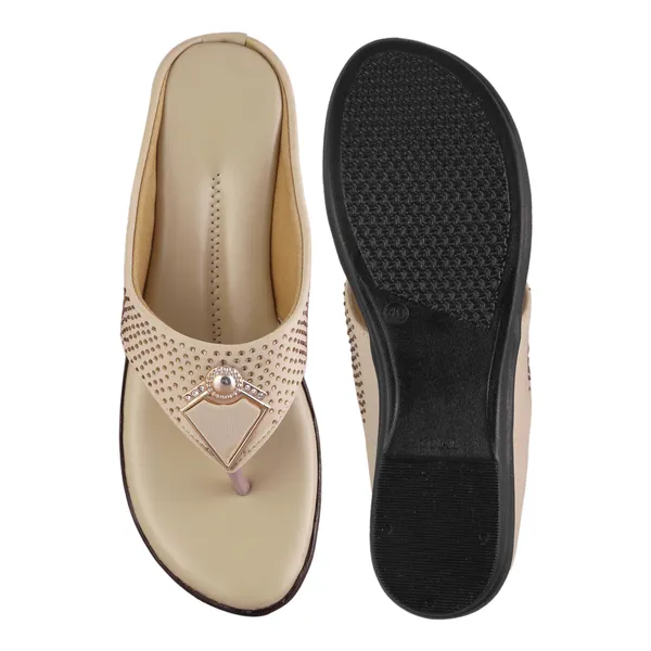 Beige_Embellished_Wedge_Sandals