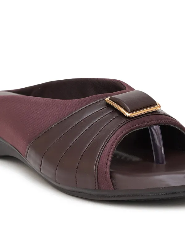 Maroon_Synthetic_Slip-On_Sandals