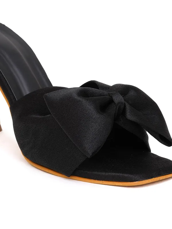 Black_Satin_Bow_Heeled_Mules
