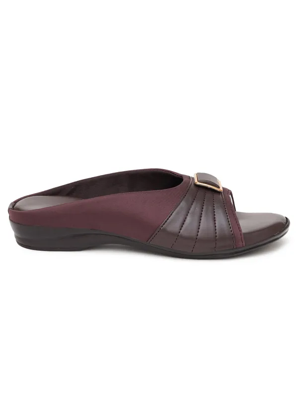 Maroon_Synthetic_Slip-On_Sandals
