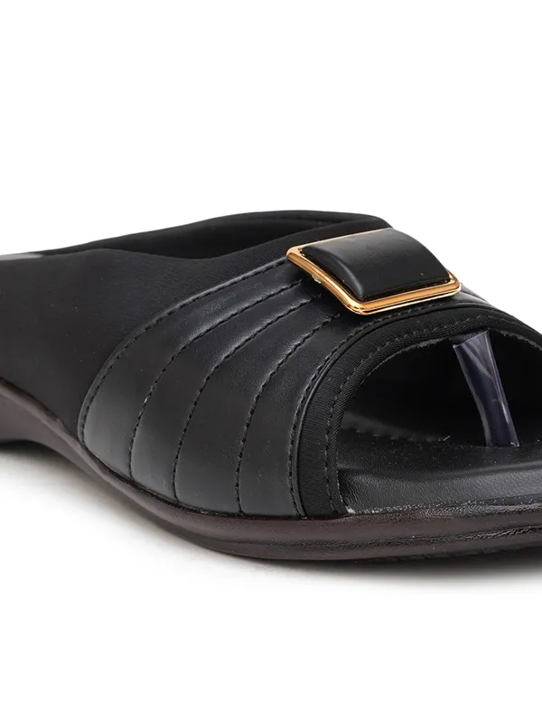 Black_Synthetic_Wedge_Sandals
