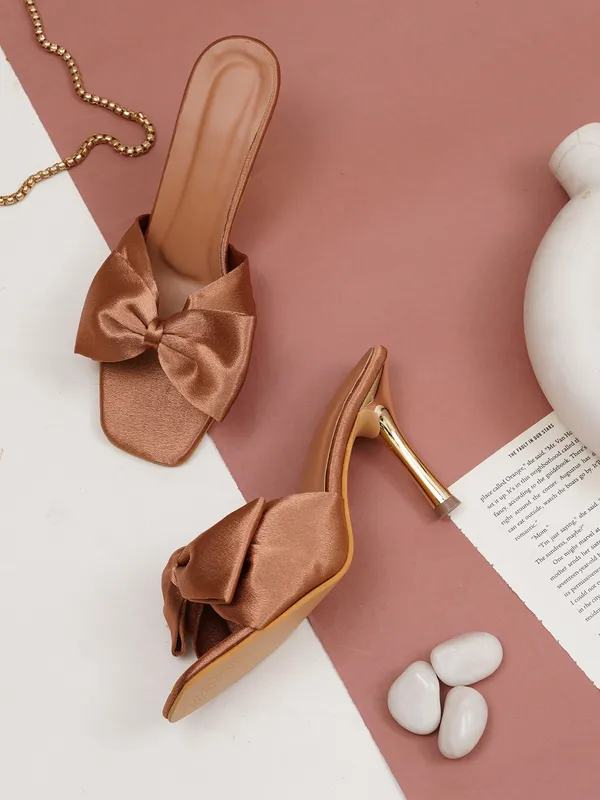 Rose_Gold_Satin_Bow_High_Heels