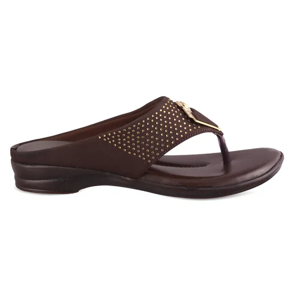 Brown_Synthetic_Embellished_Wedge_Sandals