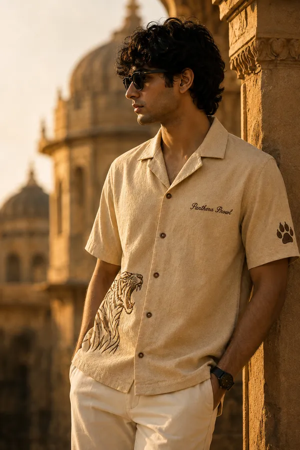 Sand_Beige_Cotton_Shirt_For_Men