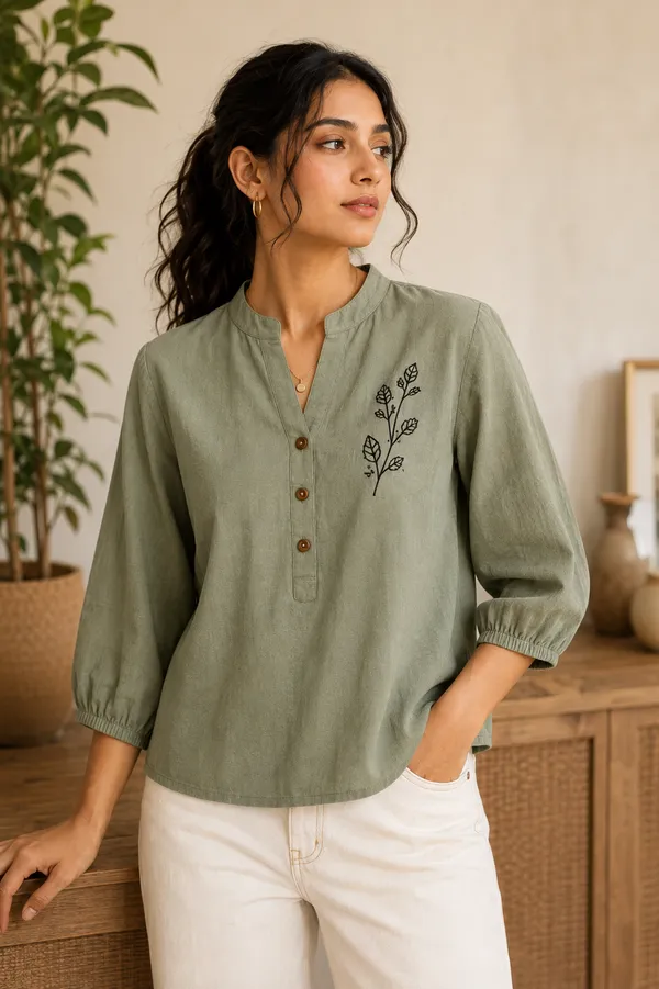 Sage_Green_Cotton_Top_For_Women