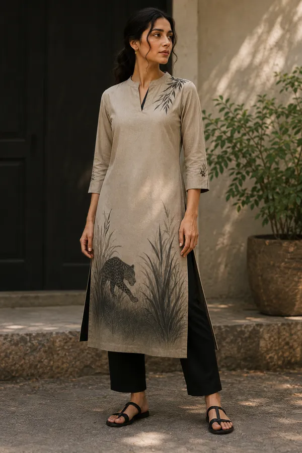 Sand_Beige_Cotton_Kurta_For_Women