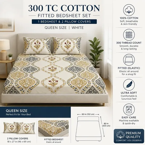 Glace_Cotton_Fitted_Bedsheet_With_Pillow_Covers