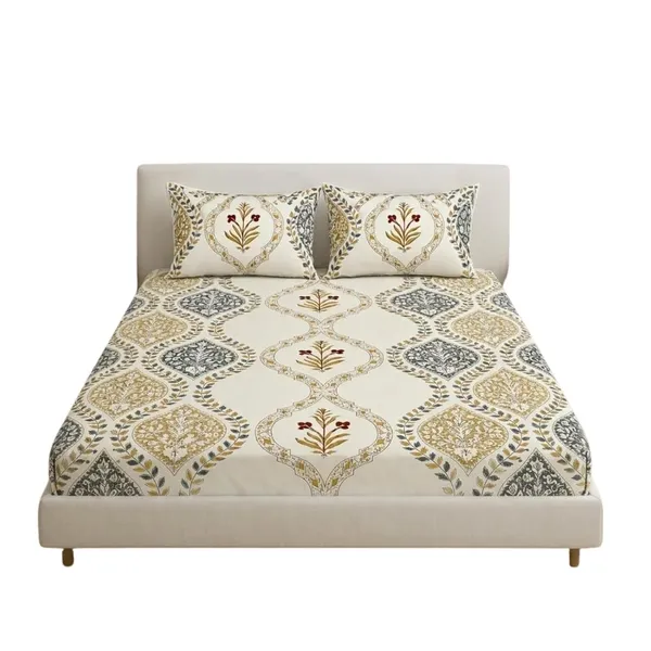 Glace_Cotton_Fitted_Bedsheet_With_Pillow_Covers