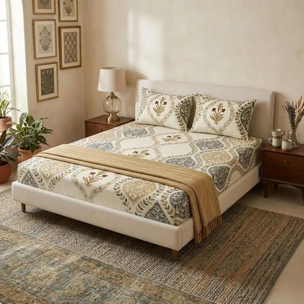 Glace_Cotton_Fitted_Bedsheet_With_Pillow_Covers