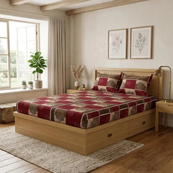 Fitted_Bedsheet_Set_With_Pillow_Covers