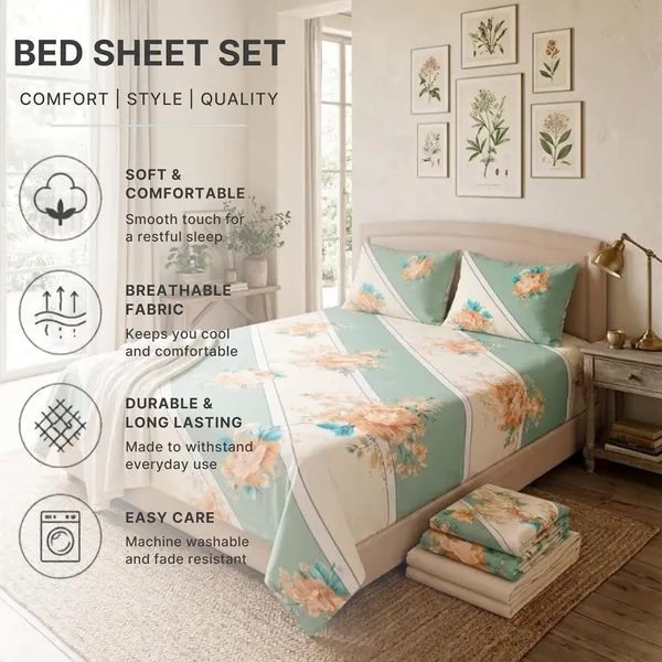 Double_Bed_Sheet_Set_With_Pillow_Covers