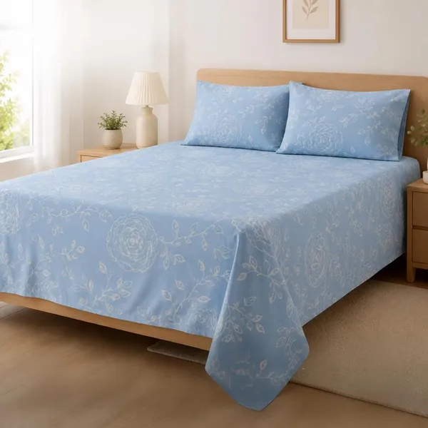 Glace_Cotton_King_Sky_Blue_Floral_Print_Double_Bedsheet