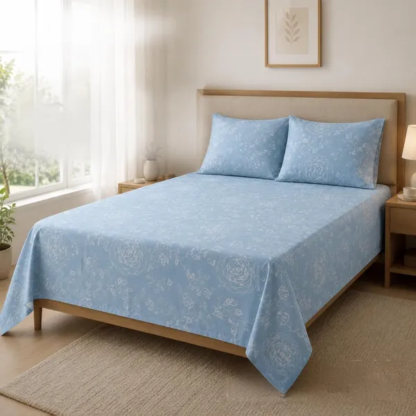 Glace_Cotton_King_Sky_Blue_Floral_Print_Double_Bedsheet