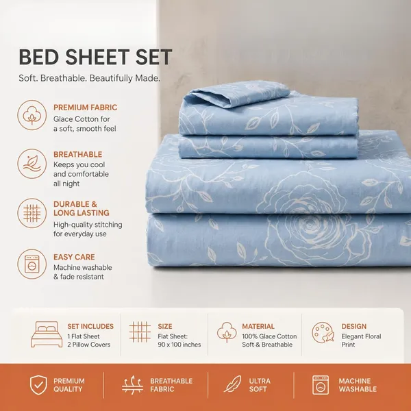 Glace_Cotton_King_Sky_Blue_Floral_Print_Double_Bedsheet