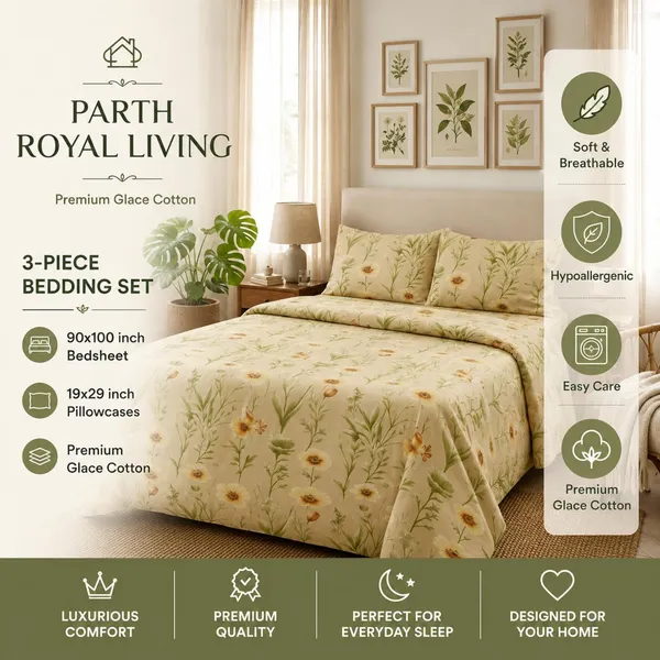 Glace_Cotton_Double_Bedsheet_Set_Cream