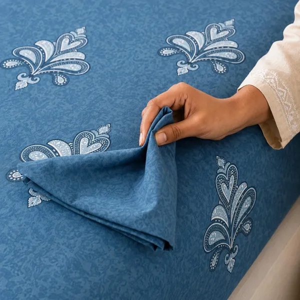 Glace_Cotton_Double_Bedsheet_Set_Dusty_Blue
