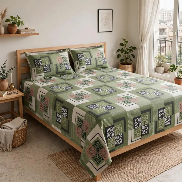 Cotton_Bedsheet_With_Pillow_Covers