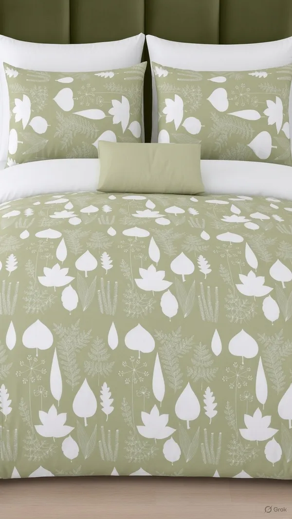 Parth_Royal_Living_Sage_Green_Botanical_Printed_Double_Bedsheet_with_2_Pillow_Covers_|_Modern_Leaf_&_Floral_Print_|_Elegant_Bedroom_Home_Furnishing