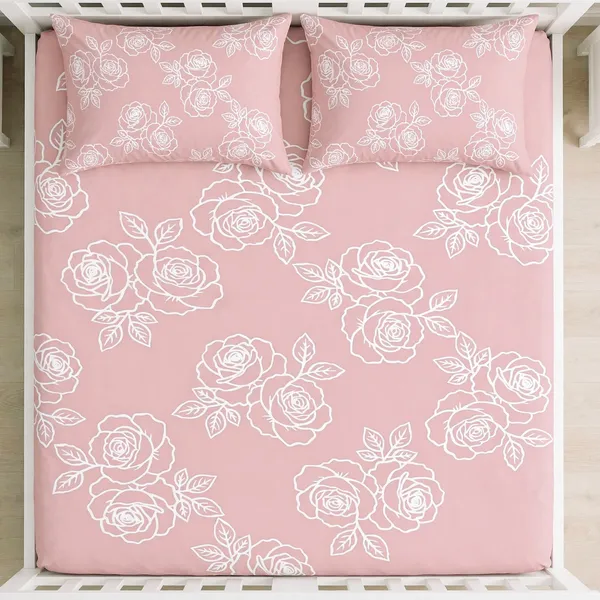 Glace_Cotton_Double_Bedsheet_Set_Pink