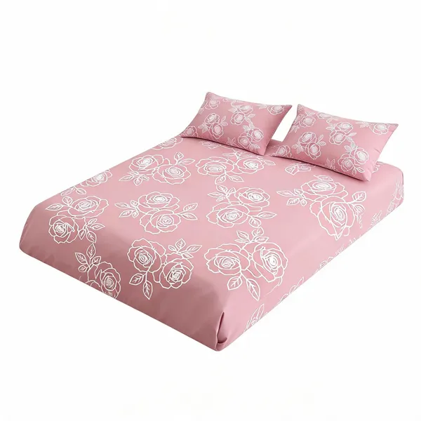 Glace_Cotton_Double_Bedsheet_Set_Pink