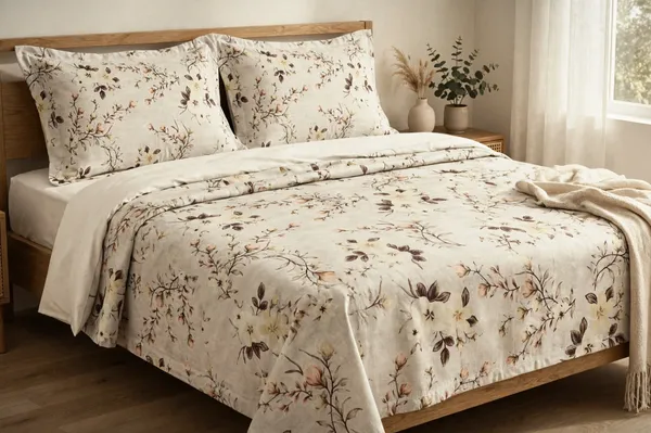 Prime_Pure_Cotton_Double_Bedsheet_Set_-_Vintage_Beige_Floral_(200TC)