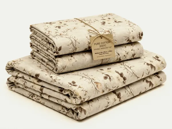 Prime_Pure_Cotton_Double_Bedsheet_Set_-_Vintage_Beige_Floral_(200TC)
