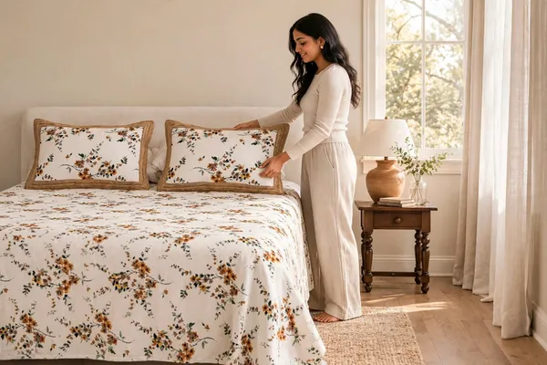 Parth_Royal_Living_Floral_Printed_Double_Bedsheet_with_2_Pillow_Covers_|_Elegant_Brown_&_Rust_Floral_Design_|_Soft_&_Stylish_Bed_Linen_for_Bedroom
