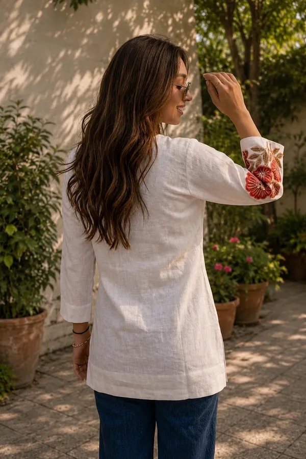 White_Cotton_Straight_Kurti_For_Women