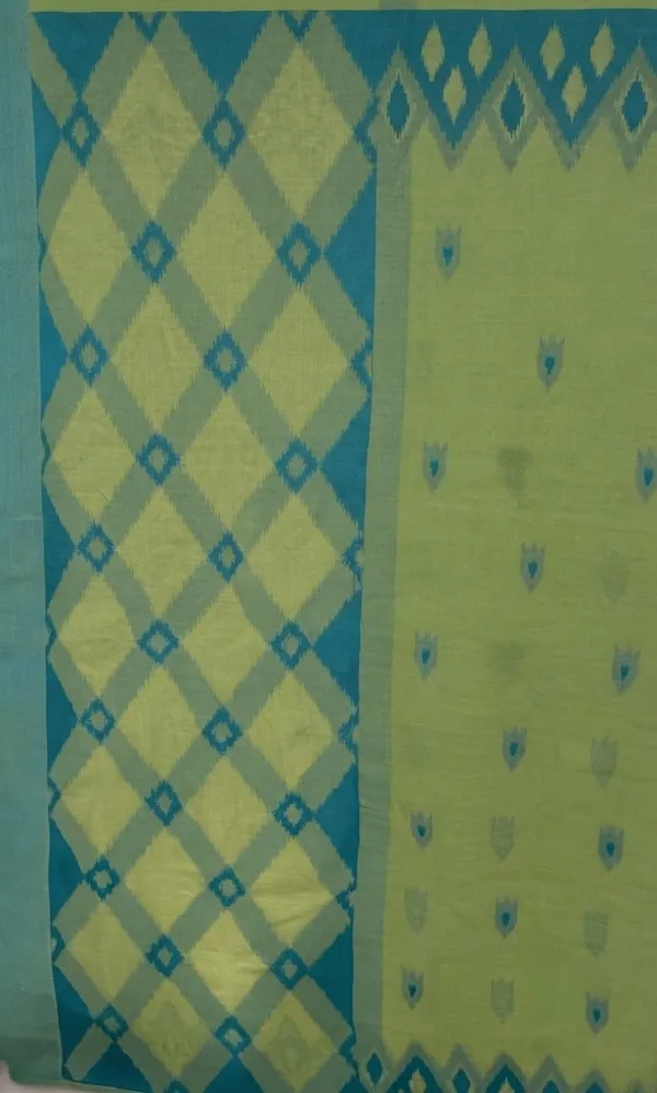 Green_Cotton_Woven_Printed_Saree_For_Women