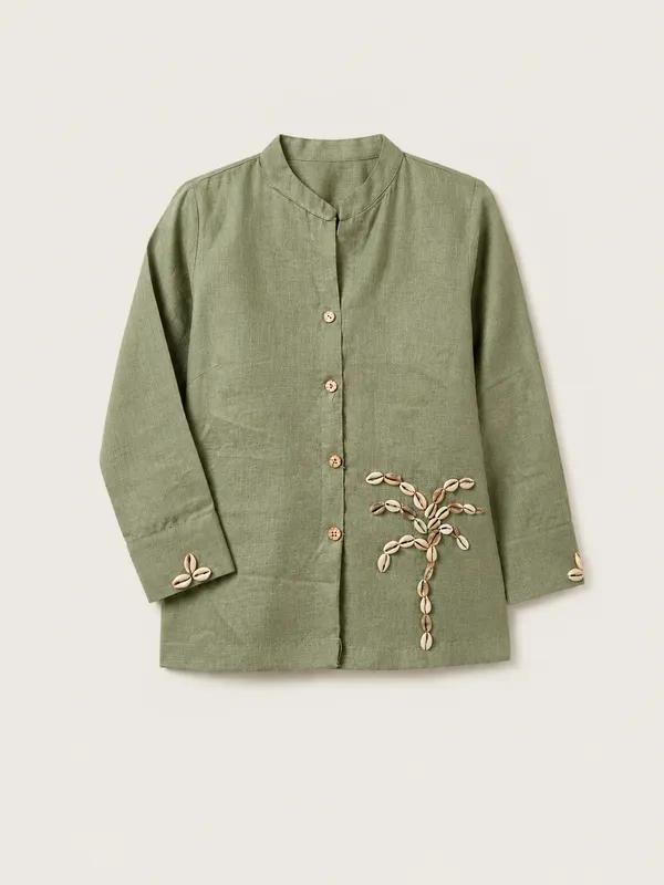 Green_Linen_Cotton_Relaxed_Fit_Shirt_For_Women