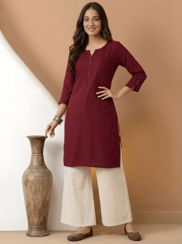 Casual_Maroon_Roman_Silk_Tunic_Top