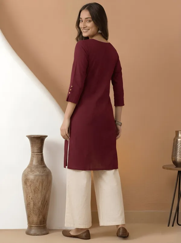 Casual_Maroon_Roman_Silk_Tunic_Top