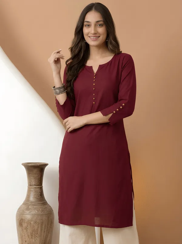 Casual_Maroon_Roman_Silk_Tunic_Top