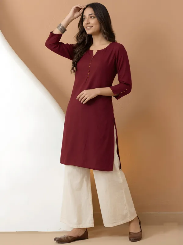Casual_Maroon_Roman_Silk_Tunic_Top
