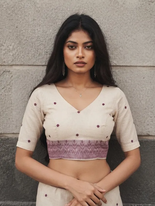 Classic_Beige_&_Purple_Pure_Cotton_Woven_Design_Ethnic_Saree