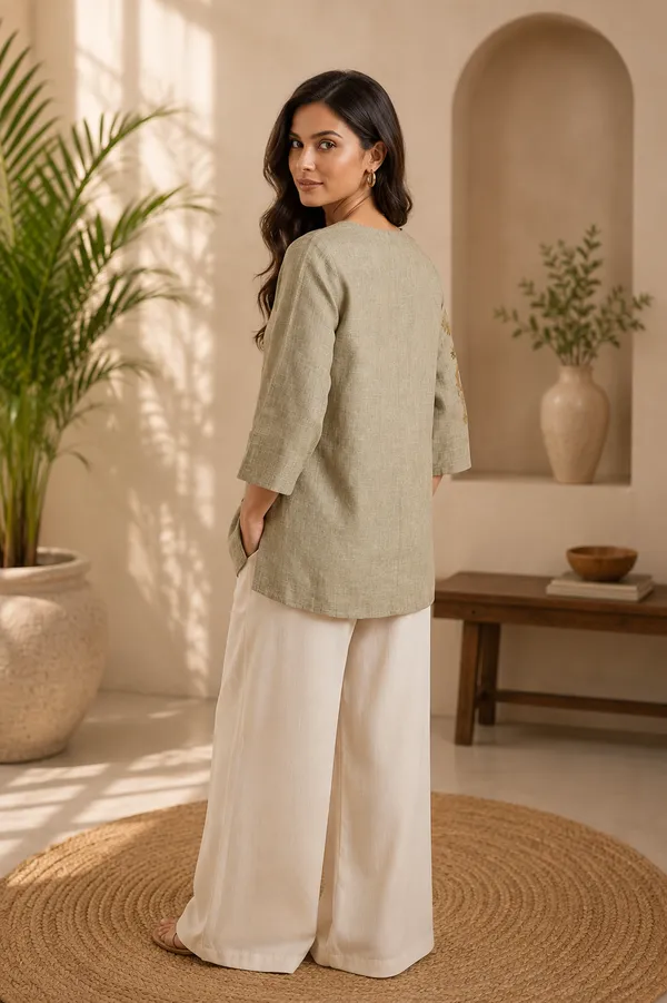 Sage_Linen_Cotton_Straight_Kurta_For_Women