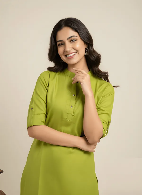 Elegant_Lime_Green_Straight_Kurti_for_Women