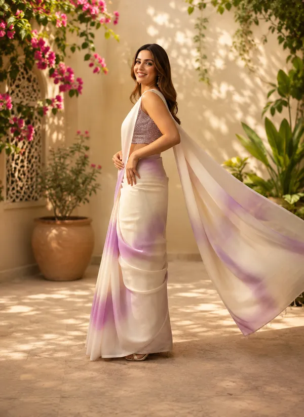 Lilac_Fendy_Chiffon_Ombre_Saree_With_Blouse_For_Women