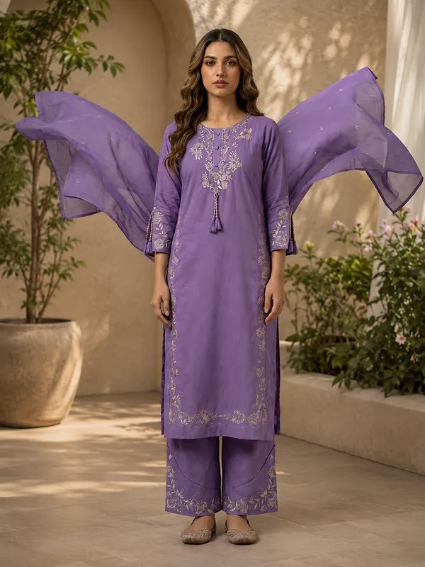 Purple_Cotton_Straight_Embroidered_Kurta_Set_For_Women