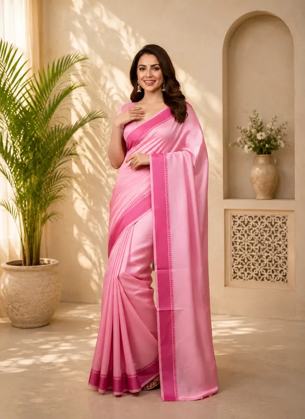 Pink_Manipuri_Kalam_Solid_Border_Saree_For_Women