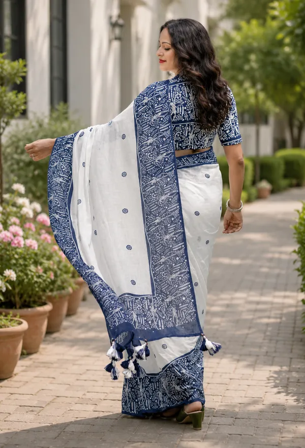 White_Linen_Cotton_Printed_Saree_For_Women