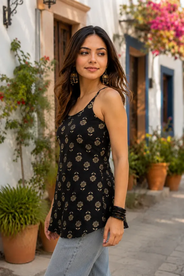 Women_Black_Floral_Printed_Rayon_Top