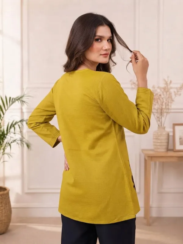 Women_Mustard_Yellow_Embroidered_Cotton-Silk_Top