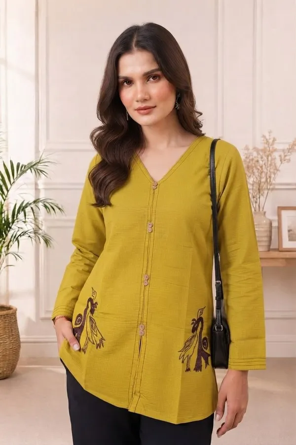 Women_Mustard_Yellow_Embroidered_Cotton-Silk_Top