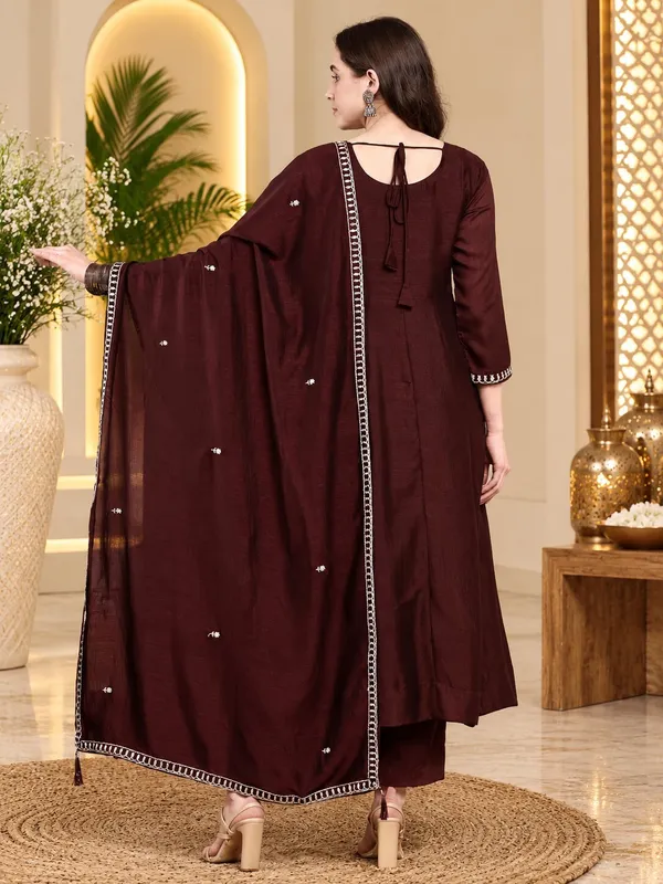 Women’s_Brown_Vichitra_Silk_Embroidered_Anarkali_Kurta_Set_with_Dupatta