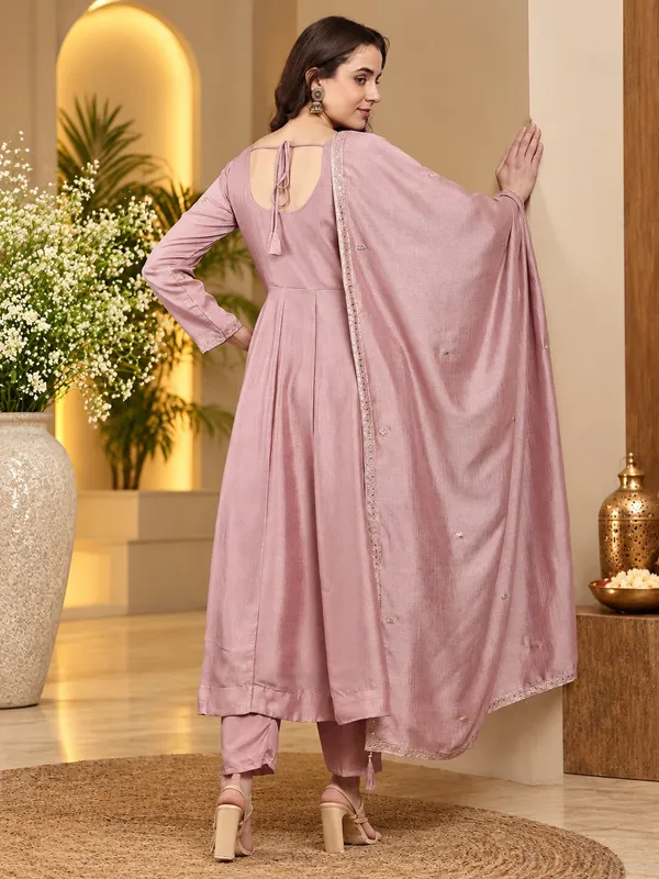 Women’s_Peach_Vichitra_Silk_Embroidered_Anarkali_Kurta_Set_with_Dupatta