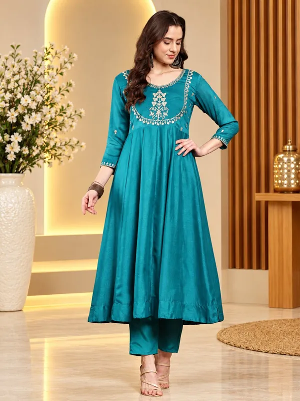 Women’s_Rama_Vichitra_Silk_Embroidered_Anarkali_Kurta_Set_with_Dupatta