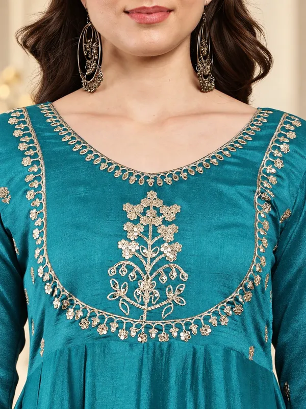 Women’s_Rama_Vichitra_Silk_Embroidered_Anarkali_Kurta_Set_with_Dupatta