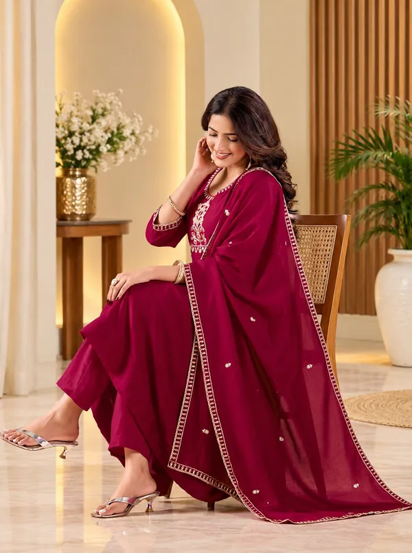 Women’s_Red_Vichitra_Silk_Embroidered_Anarkali_Kurta_Set_with_Dupatta